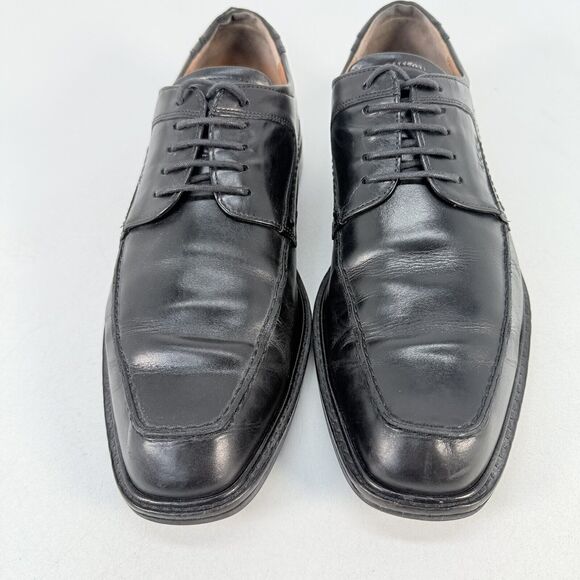 ECCO \'Windsor\' Black Leather Apron Toe Oxfords Lace Up EUR 45≈ US 11-11.5